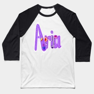 Aria popular girls first name. Personalized personalised customised name Aria Baseball T-Shirt